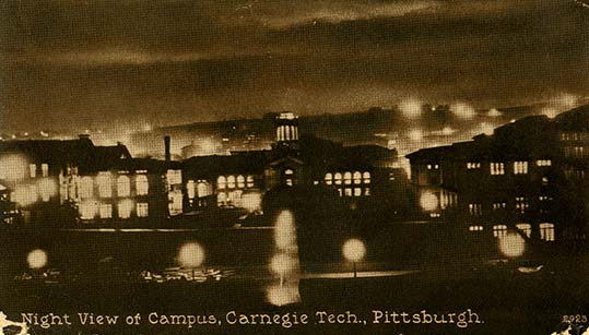 Postcard depicting CMU campus