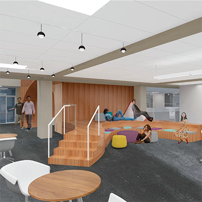 Rendering of Sorrells Library renovations