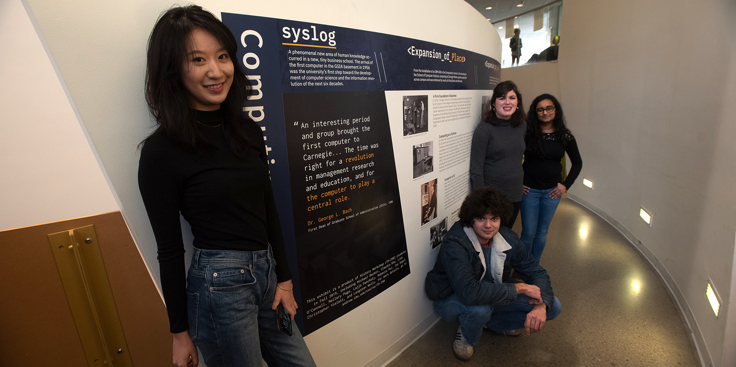 Four of the students behind 'Computing_CMU.LOG.'