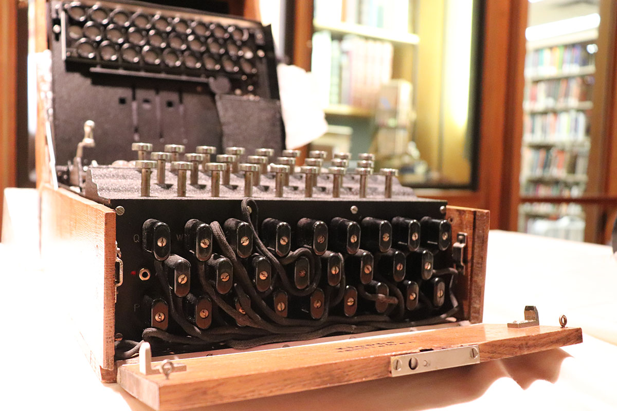 Image of an open Enigma machine.