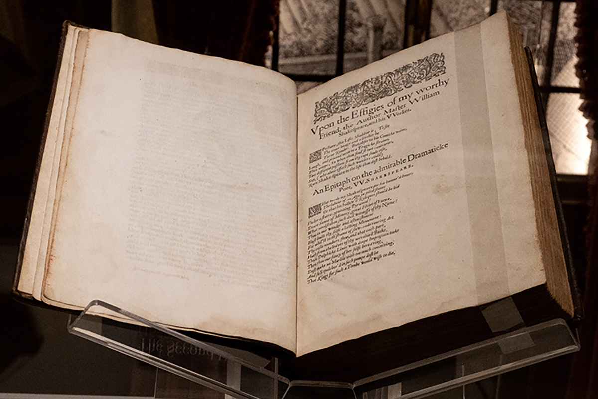 Carnegie Mellon University's Second Folio on display.