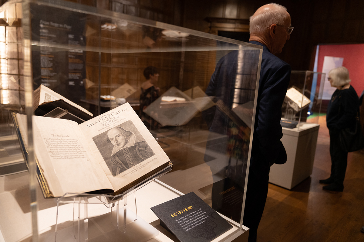 The exhibition presents a rare opportunity to see all four folios in one room.