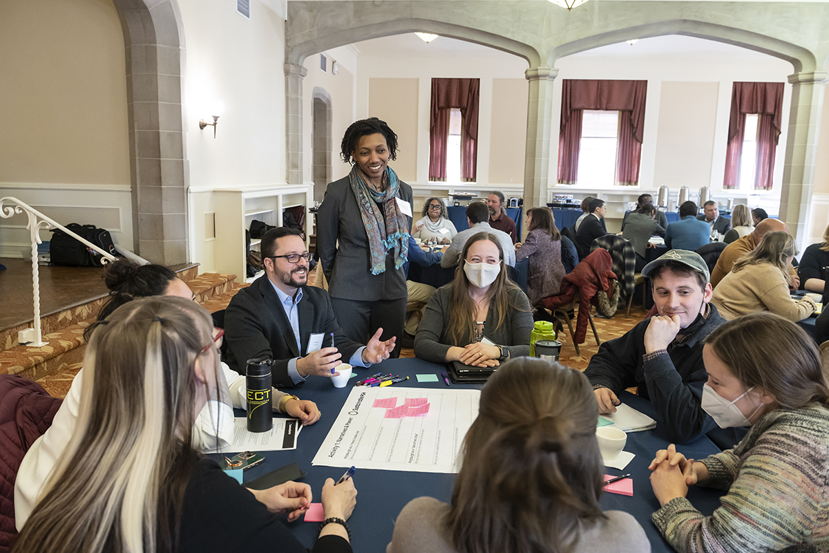 Executive Director of Sustainable Pittsburgh Joylette Portlock at a March 2023 DISCOVER event at the University of Pittsburgh.