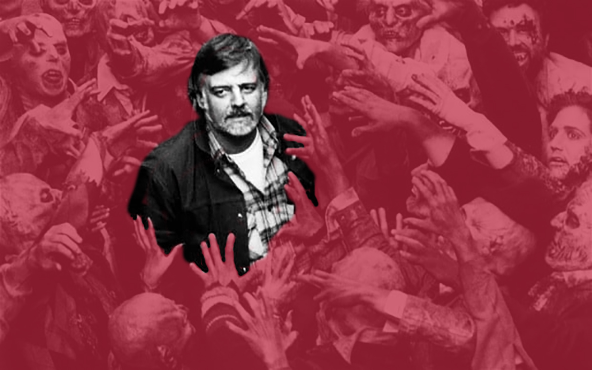 George Romero during a publicity still for "Day of the Dead." (United Film Distribution Co.)