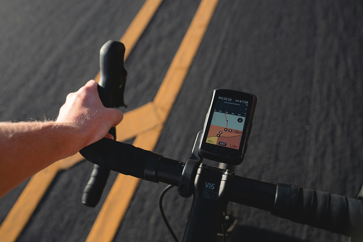 Bicyclist with GPS