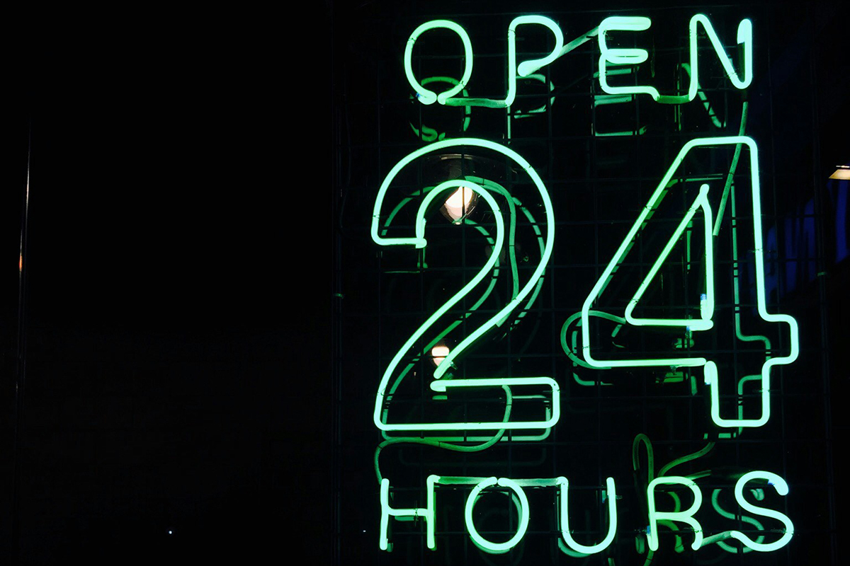 Open 24 hours