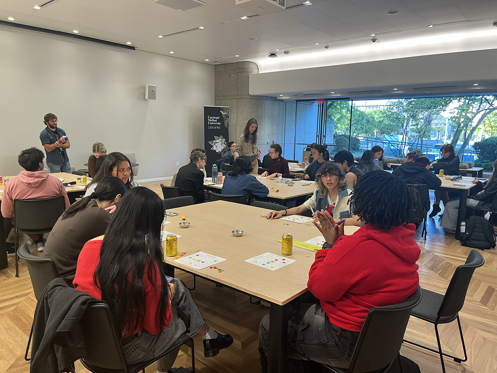 Attendees enjoyed snacks and drinks while they played.