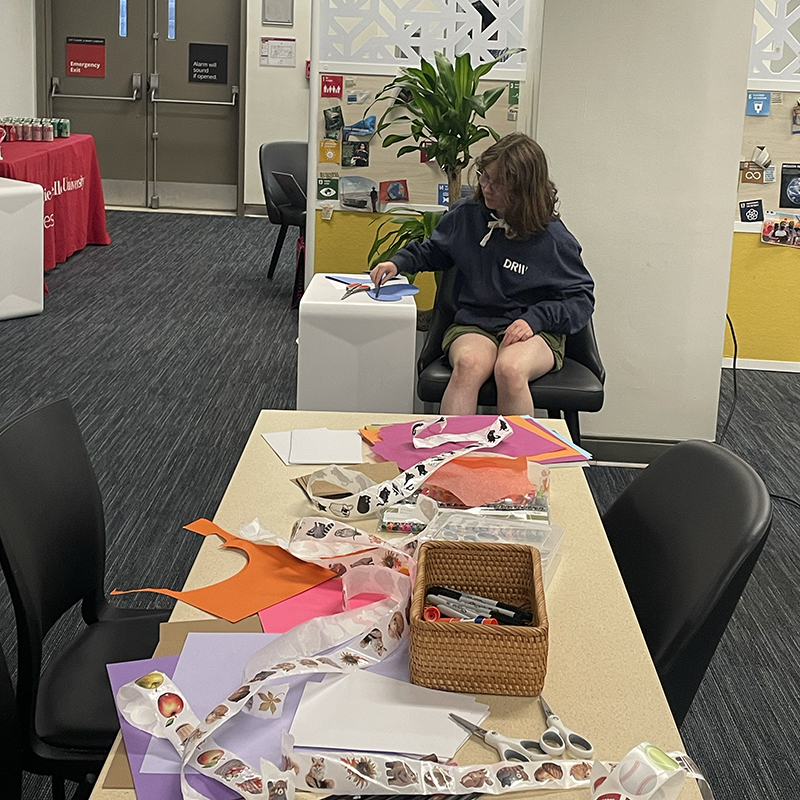 Students designed postcards to encourage civic engagement.